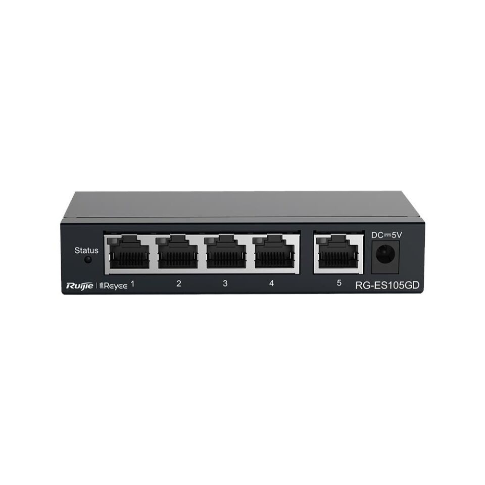 RUIJIE REYEE RG-ES105D 5 PORT 10/100 TAK CALISTIR METAL KASA SWITCH
