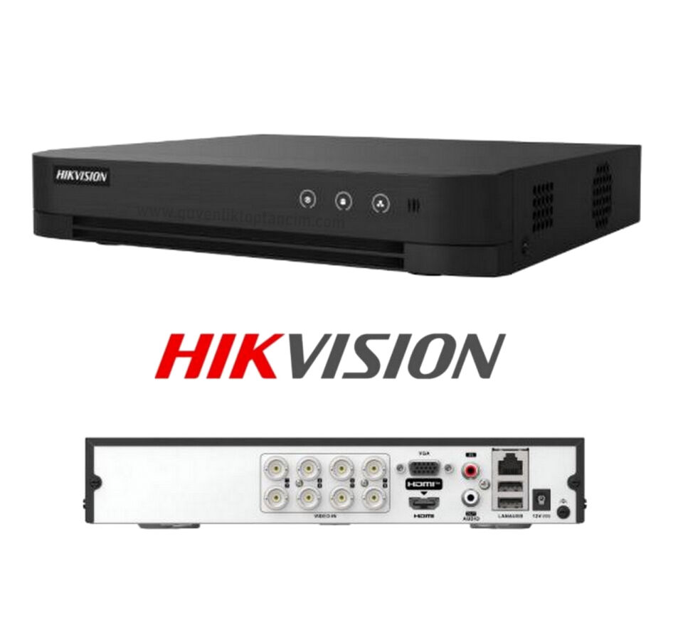 HIKVISION DS-7208HGHI-M1/C 8 KANAL 1080P/N 1 SATA HDMI H265+ ACUSENSE METAL KASA DVR KAYIT CİHAZI