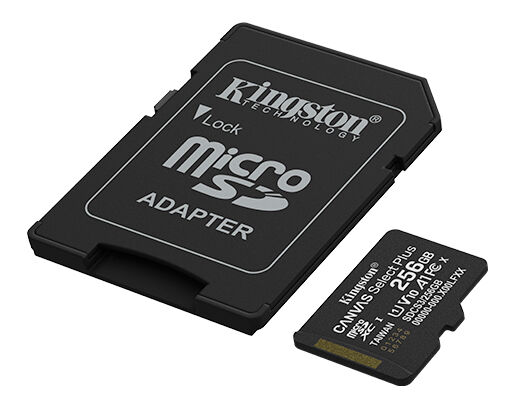 256 GB KINGSTON CANVAS SELECT PLUS MICRO SD CARD CL10SDCS3/256GB