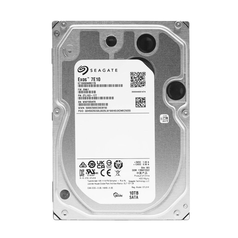 SEAGATE 10TB 3.5 EXOS SATA 7200RPM 256MB ST10000NM017B